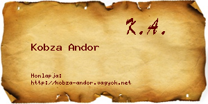 Kobza Andor névjegykártya